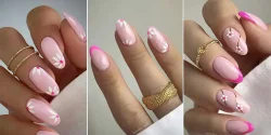 مدل ناخن بهاری صورتی شیک و امروزی برای بانوان خاص پسند و خوش سلیقه