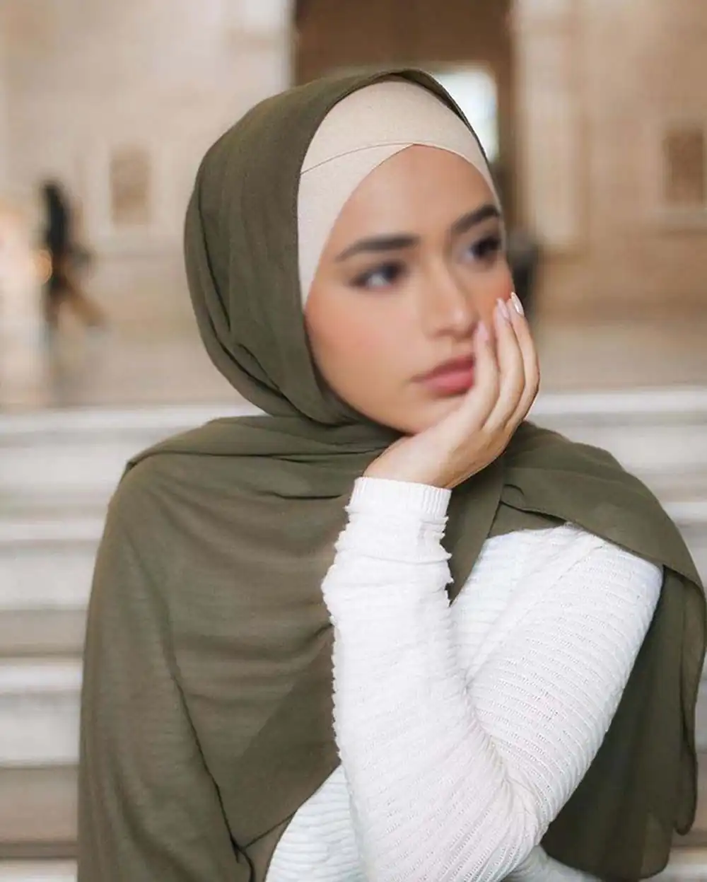 مدل شال بستن با حجاب