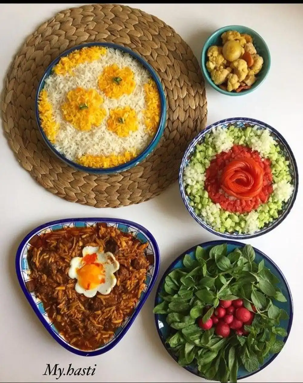 تزیین بشقاب غذا