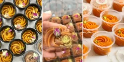 تزیین حلوا در ظرف یک بار مصرف برای مهمانی های افطاری شب های رمضان