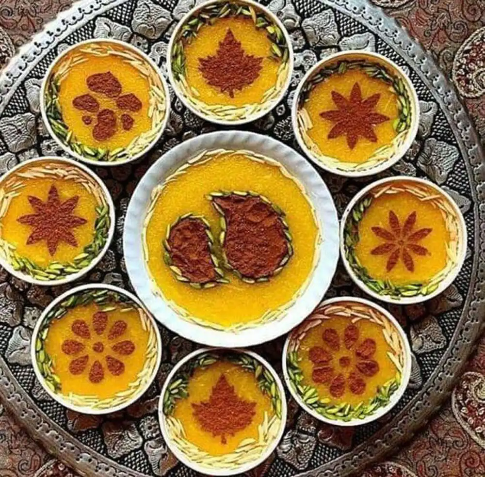 تزیین شله زرد تک نفره