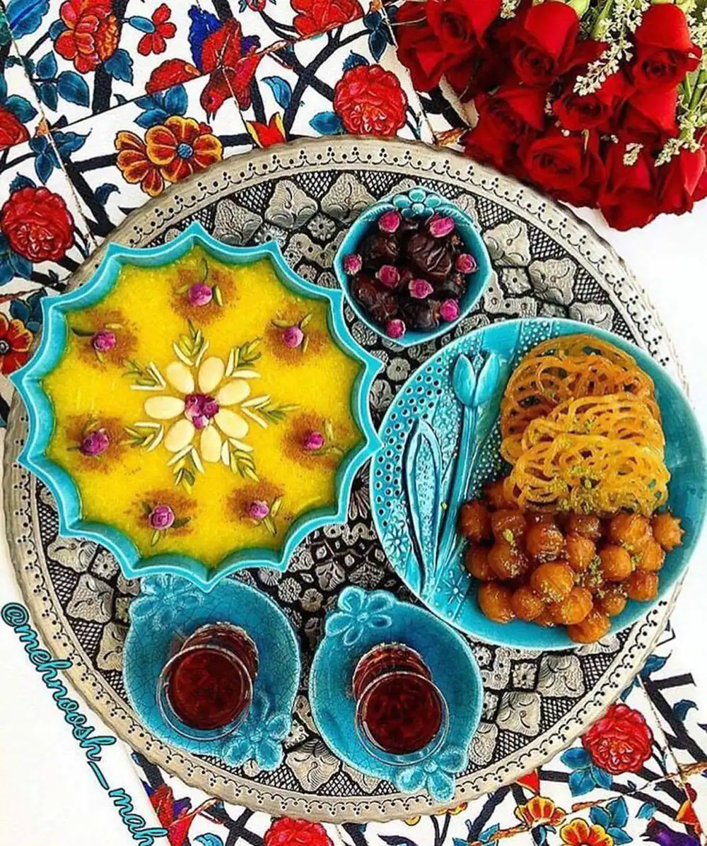 تزیین سفره افطاری ساده
