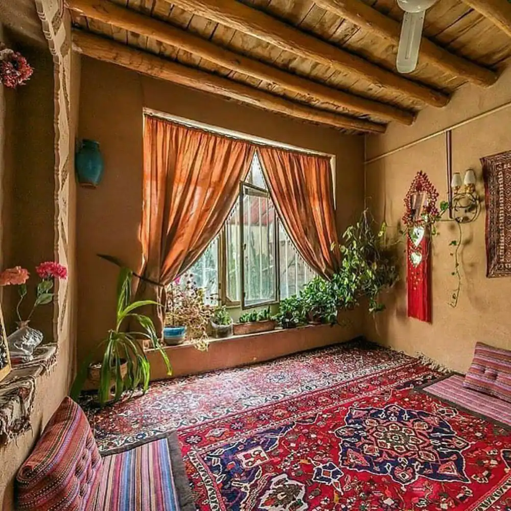 چیدمان خانه سنتی با پشتی
