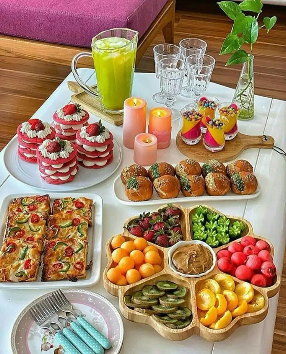 چیدمان صبحانه شیک