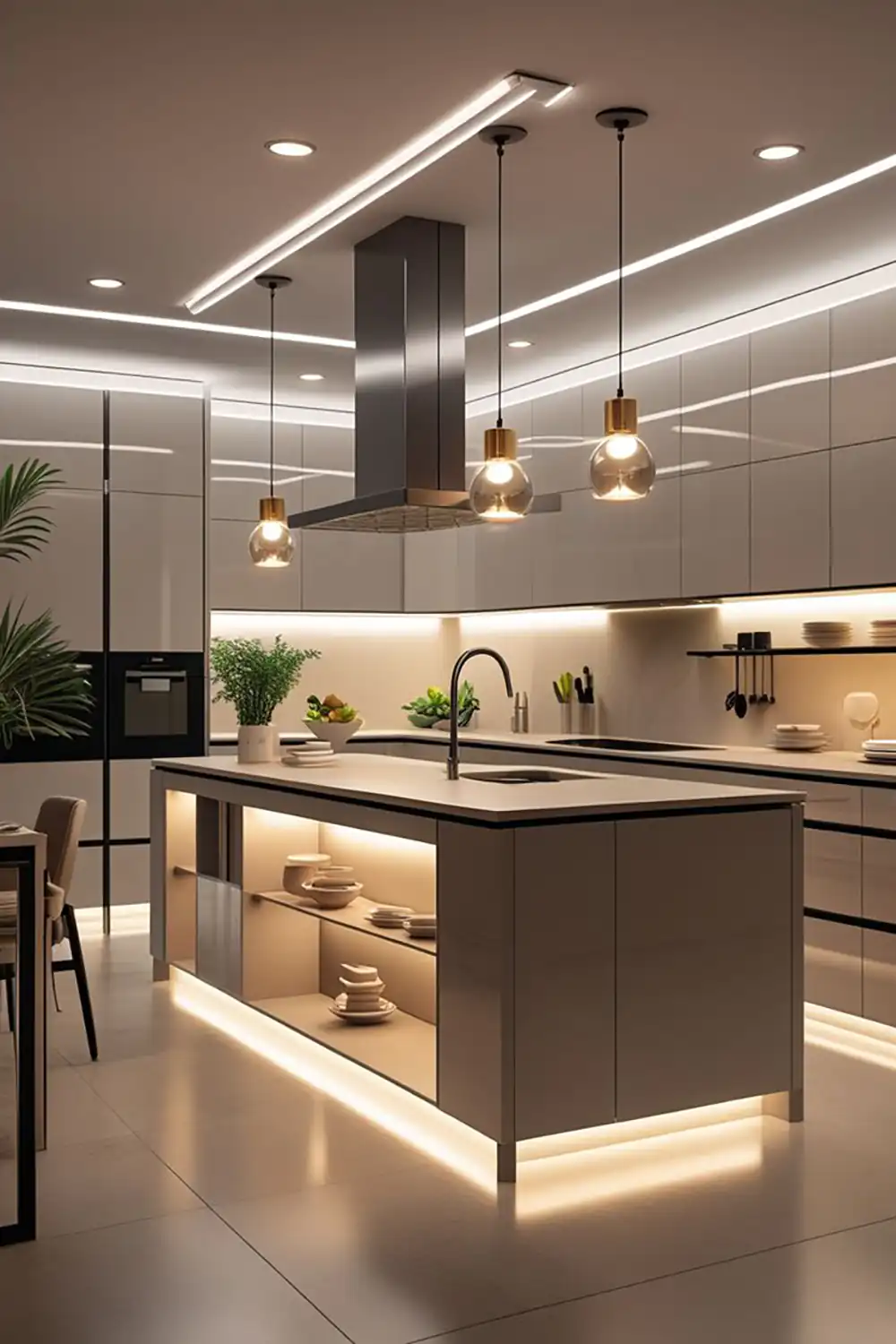 مدل کابینت آشپزخانه رنگ بژ