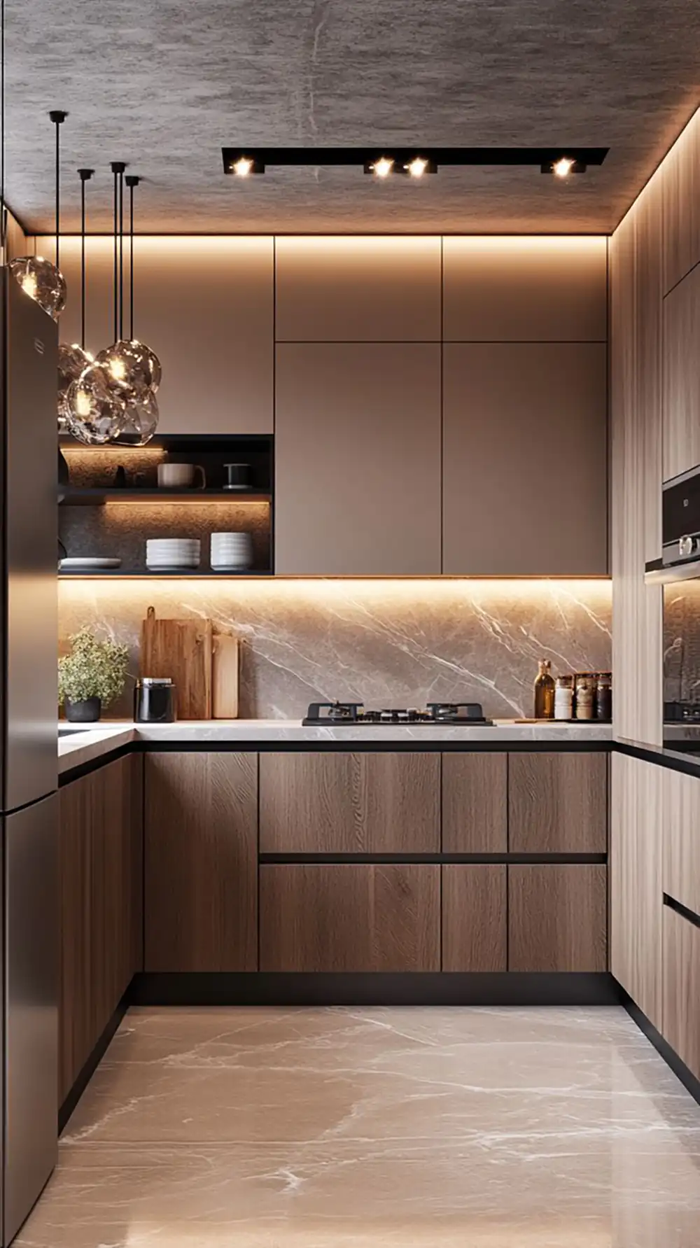 مدل کابینت آشپزخانه رنگ بژ