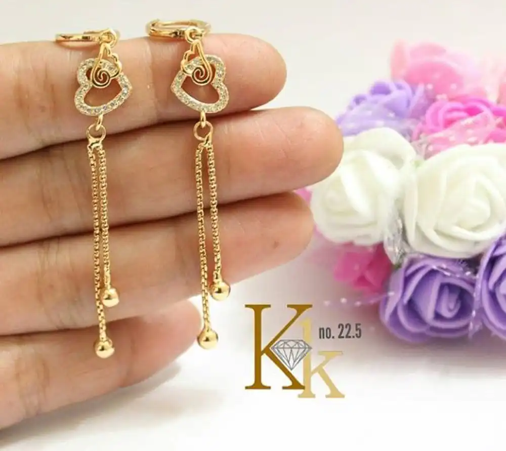 مدل گوشواره قلبی طلا