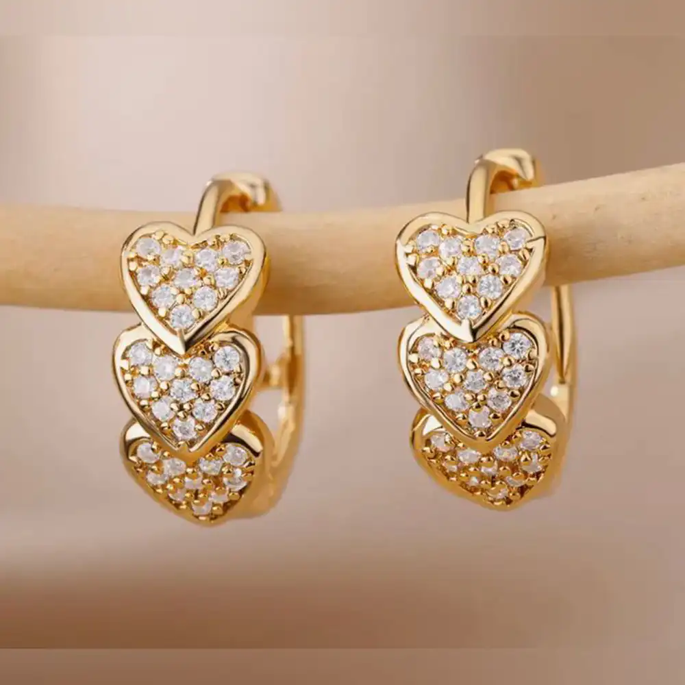 مدل گوشواره قلبی طلا