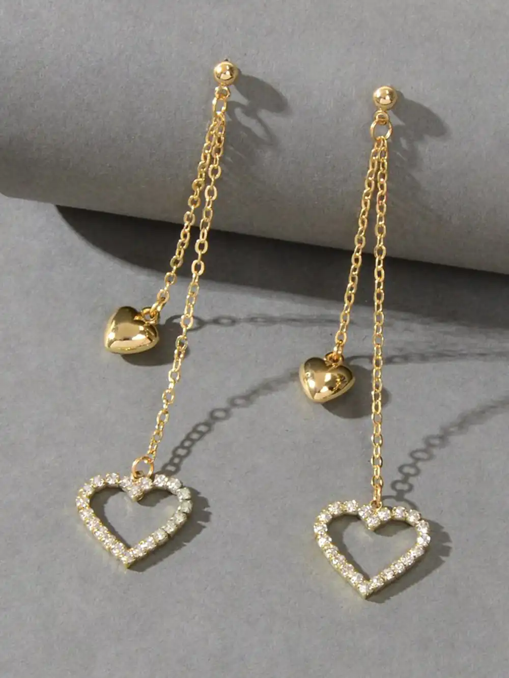 مدل گوشواره قلبی طلا
