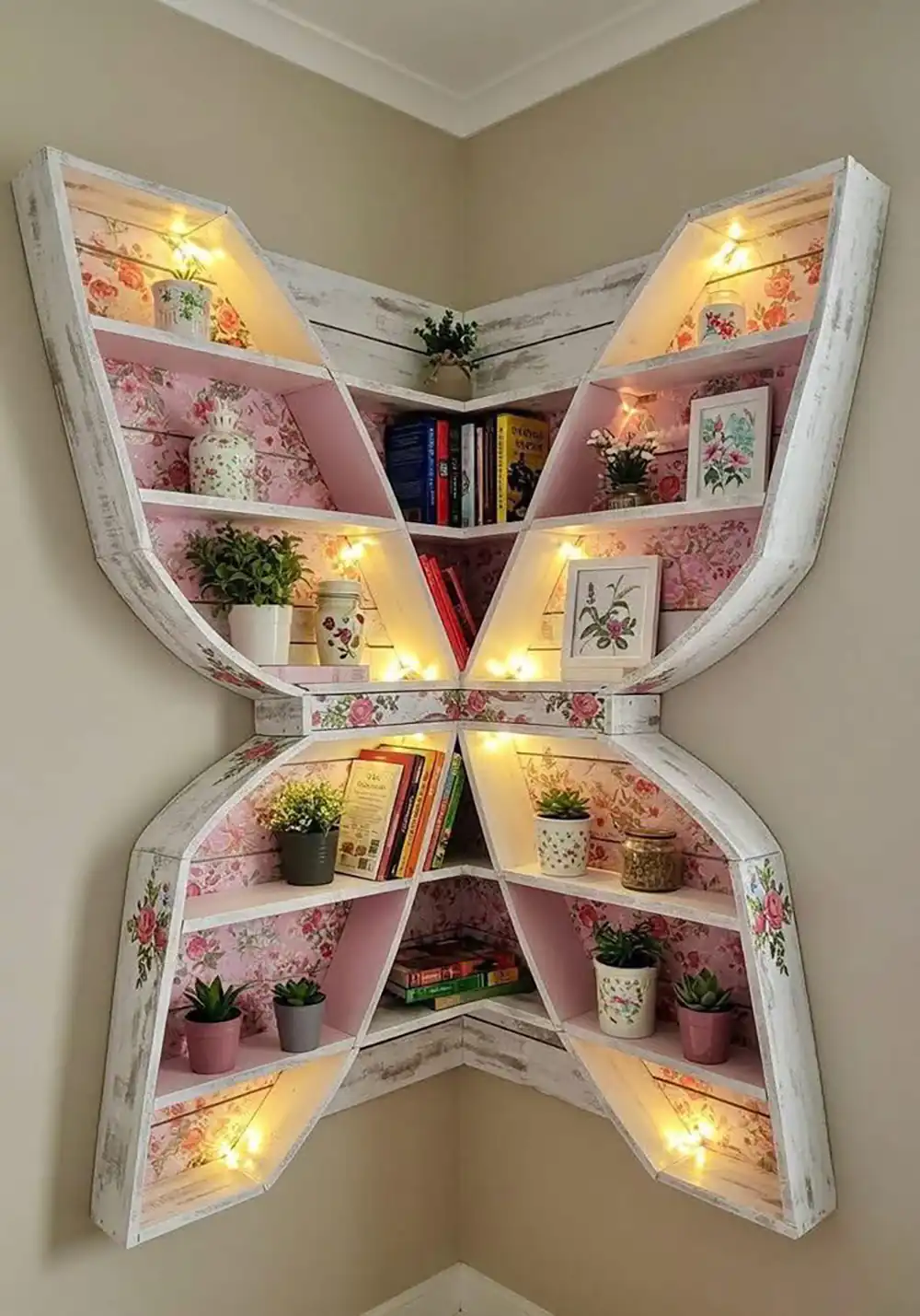 مدل کتابخانه برای کنج دیوار