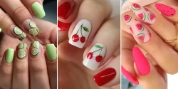 مدل ناخن میوه‌ای با طراحی شاد و خاص تابستانی برای استایل‌های رنگی