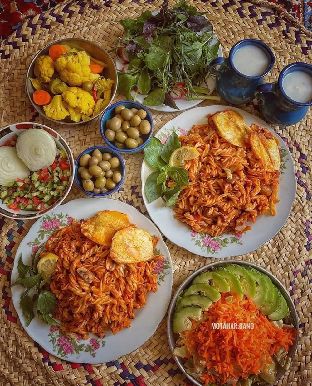 تزیین میز شام دو نفره