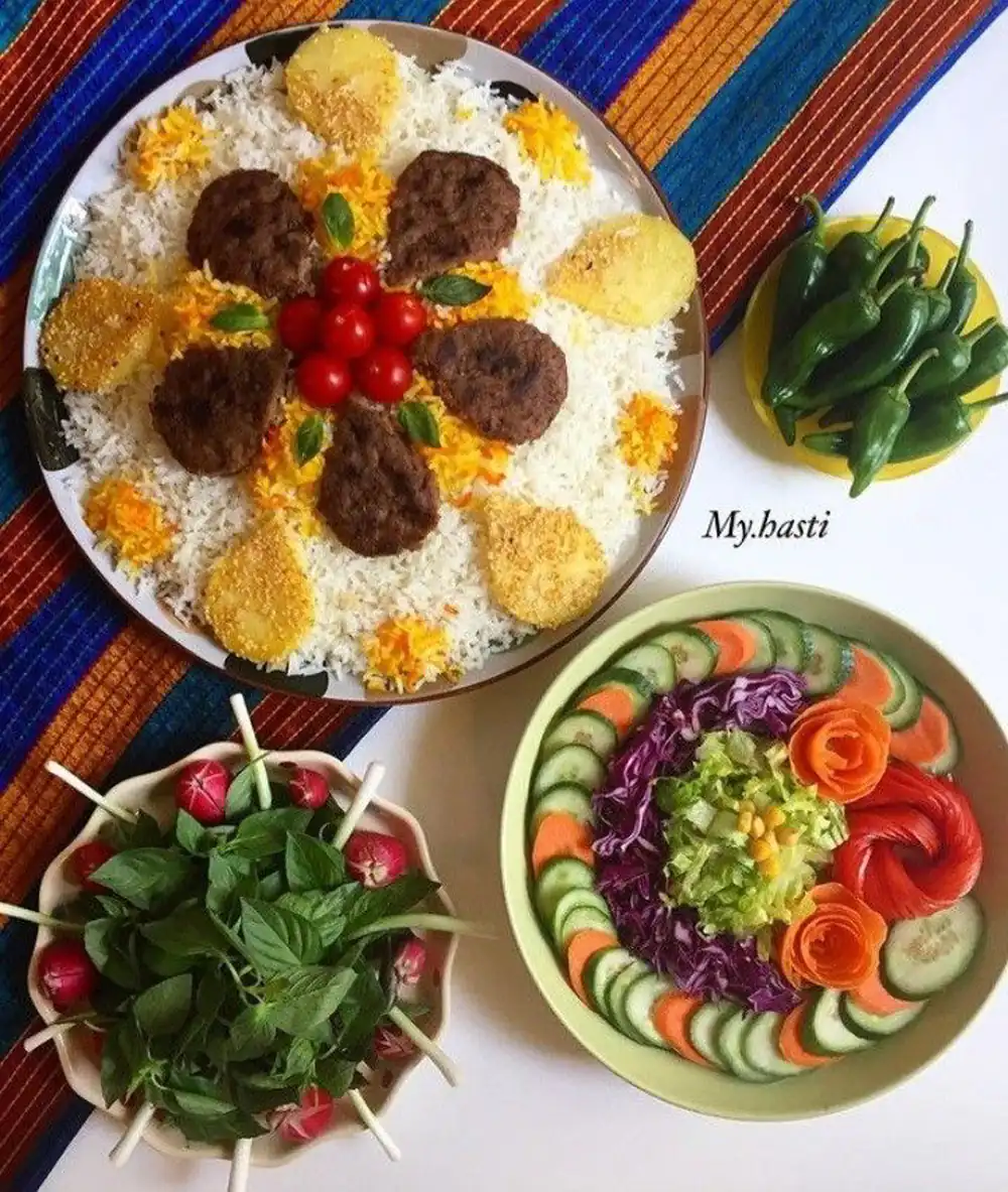 تزیین غذا ساده و شیک