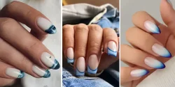 راهنمای جامع فرنچ ناخن آبی برای ظاهری شیک و مدرن