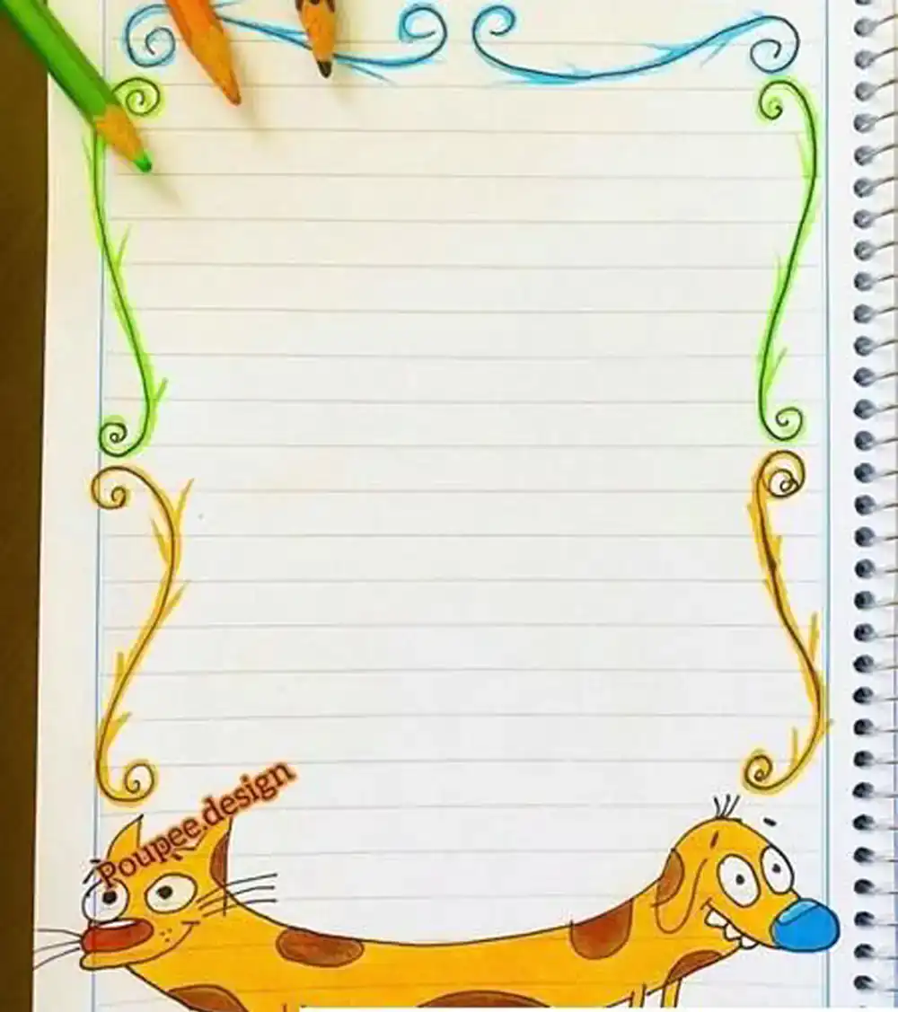 نقاشی دفتر مشق ساده