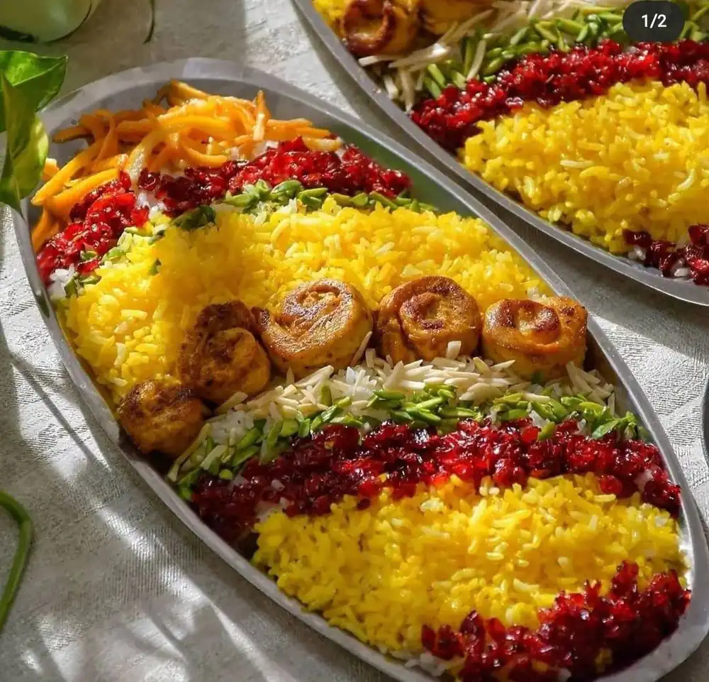 تزیین برنج مجلسی
