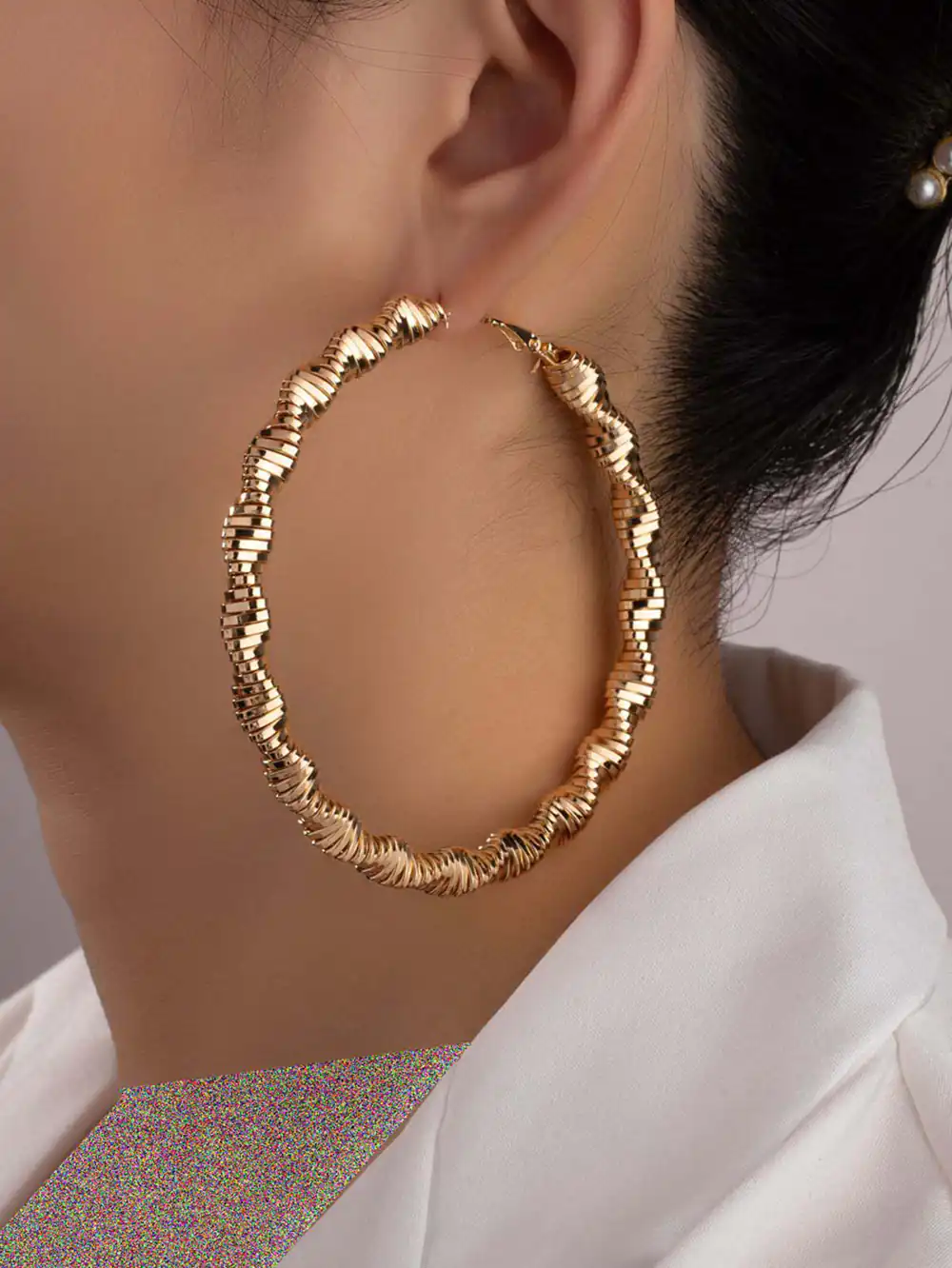 گوشواره بزرگ طلا