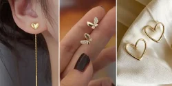 گوشواره مینیمال طلا شیک و ساده از جدیدترین کالکشن های روز