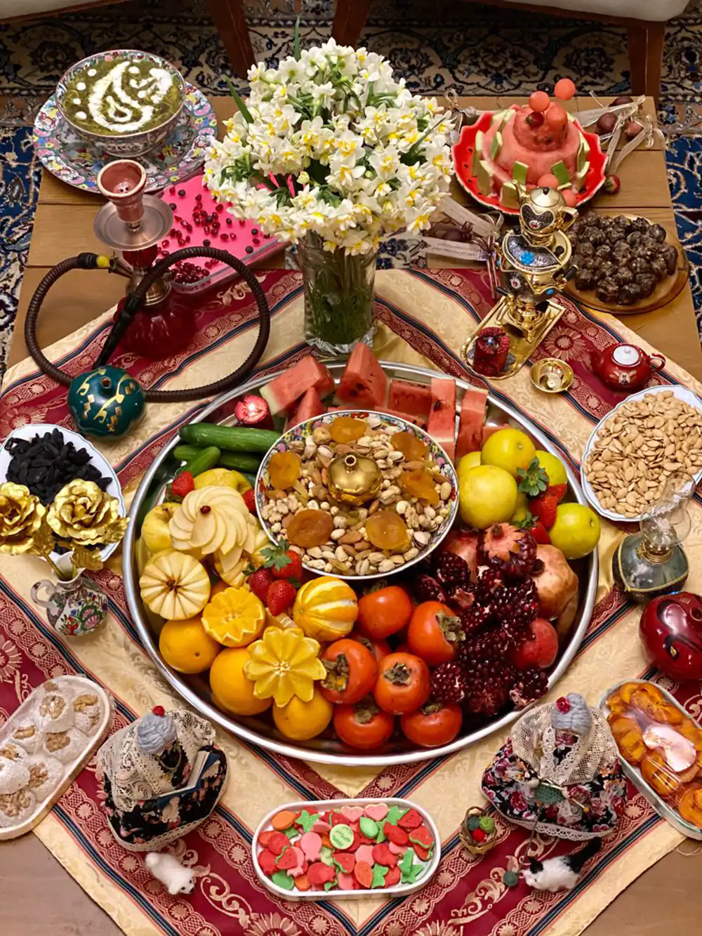 دیزاین میز یلدا عروس