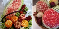 هندوانهآرایی هنری جذاب برای سفرهآرایی یلدا و لحظات خاص