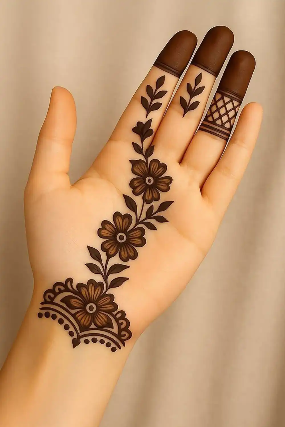 تزیین دست با حنا