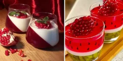 تزیین دسر لیوانی شب چله با ایدههای جذاب و خلاقانه برای شب یلدا