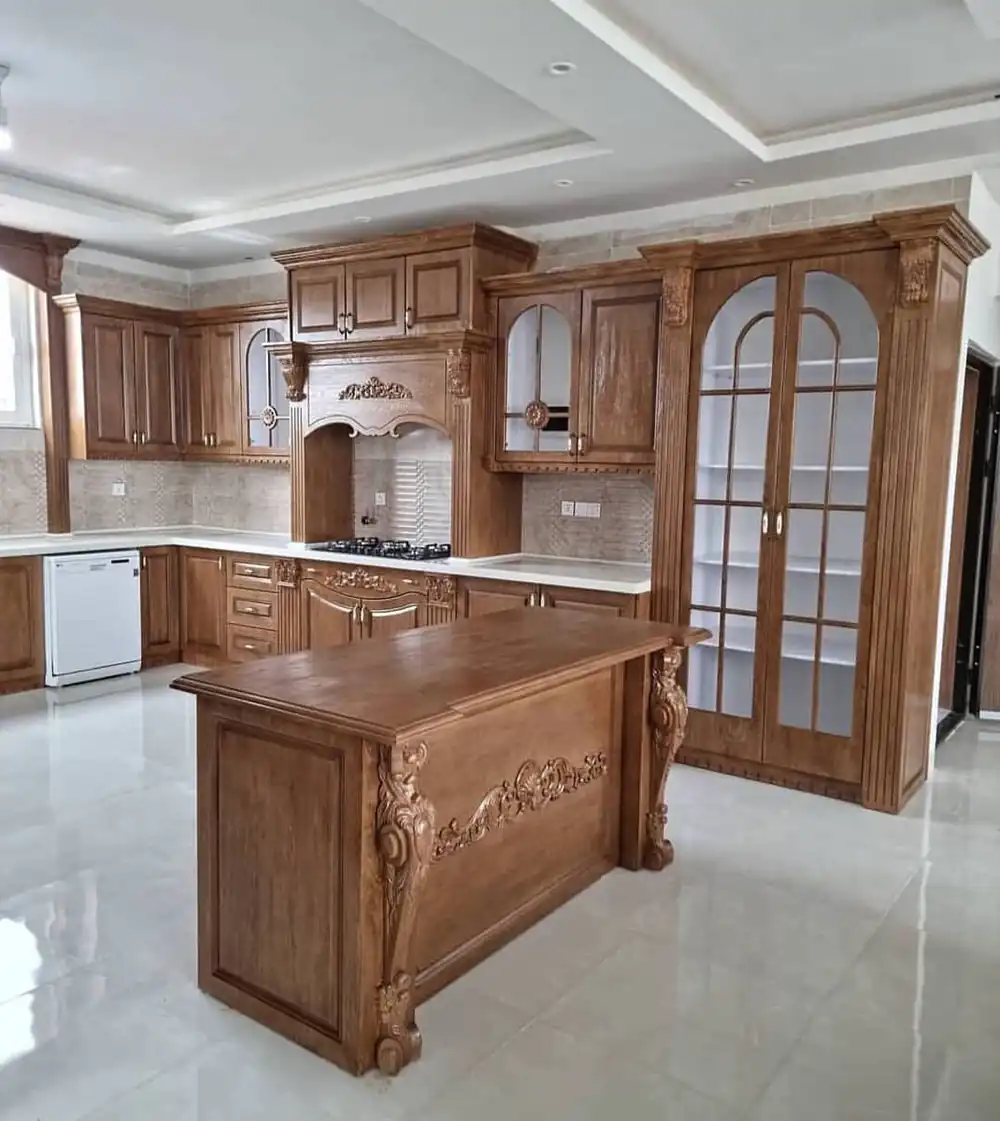جزیره آشپزخانه چوبی
